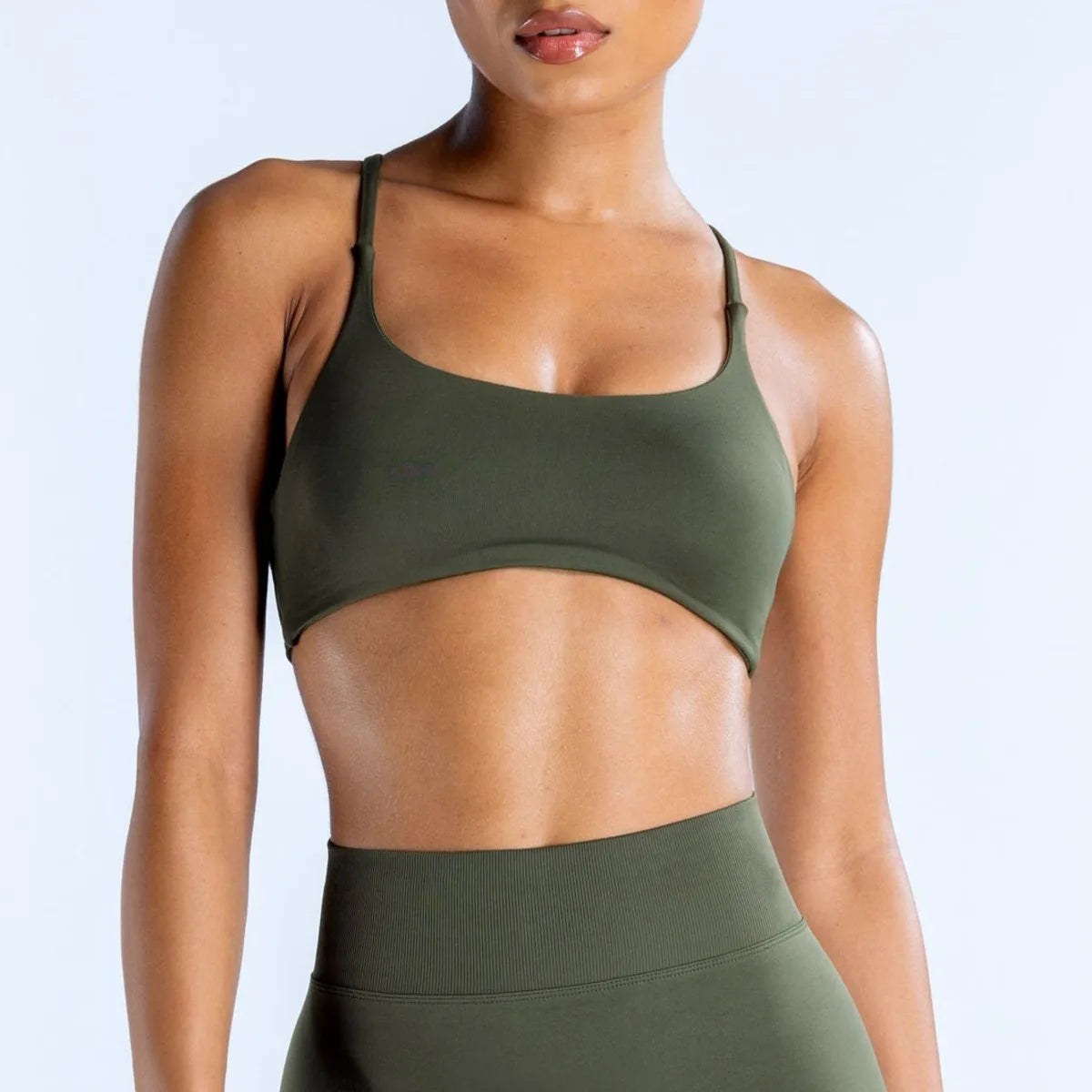 NCLAGEN Twist Back Bra High Support Sports Top Women Gym Clothes Wear Workout Push-up Seamless Yoga Underwear Fitness Running