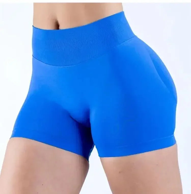 Summer High Waisted Yoga Shorts Women Fashionable and Sexy Running Fitness Pants Solid Color High Elastic Yoga Leggings