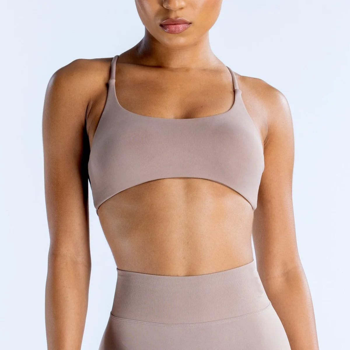 NCLAGEN Twist Back Bra High Support Sports Top Women Gym Clothes Wear Workout Push-up Seamless Yoga Underwear Fitness Running