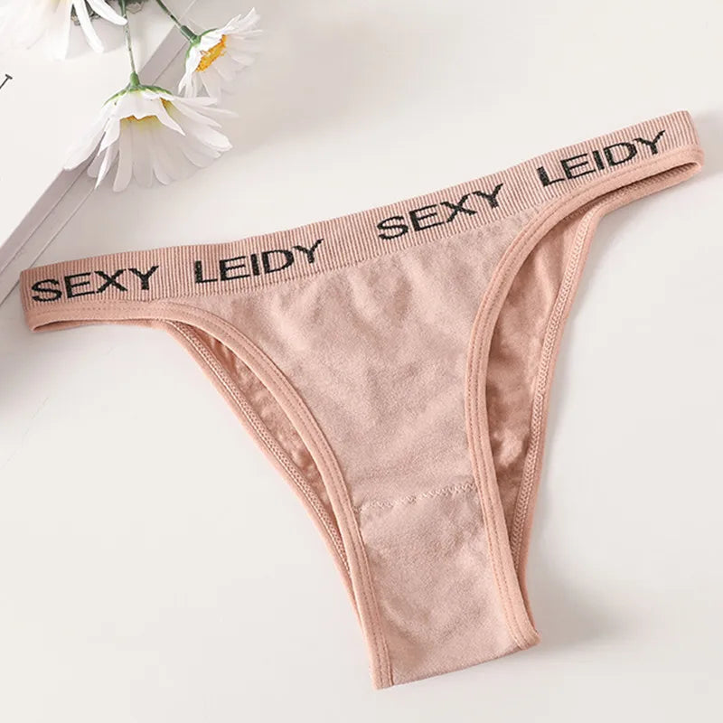 Letter Belt Brazilian Panties Women Seamless Underwear Female Underpants Sexy Briefs Lingerie Comfy Intimates