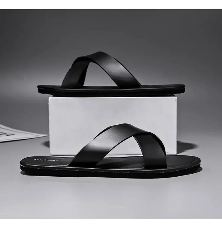 New Slippers Men's Summer Casual Shoes for Men Outdoor Comfortable Soft Sole Slides Beach Sandals Size 39-46 Dropshipping