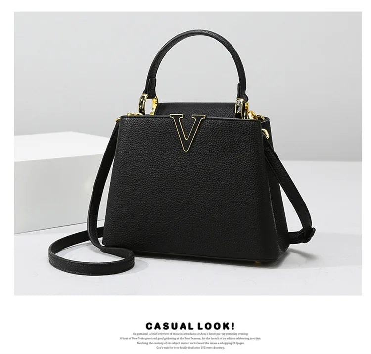 New Summer Versatile Women's Bag High-end Sense Exquisite Handbag Soft Leather Crossbody Commuter Bags Luxury Fashion