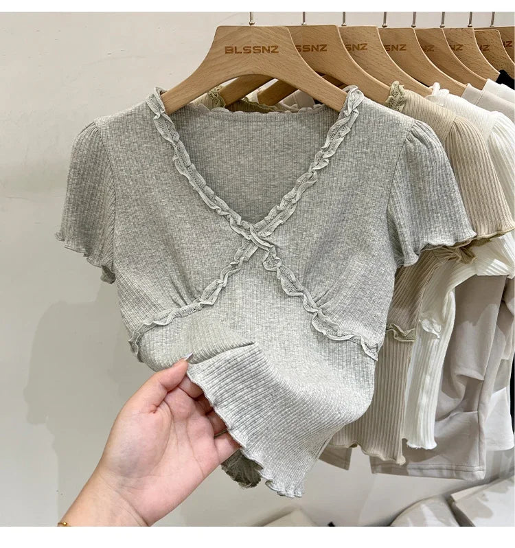 Summer Women T Shirt T-Shirt Woman Clothes Tops Tshirt Female Crop Top Tees Y2k Para Mujer Ropa De Mujer Roupas Feminina Traf