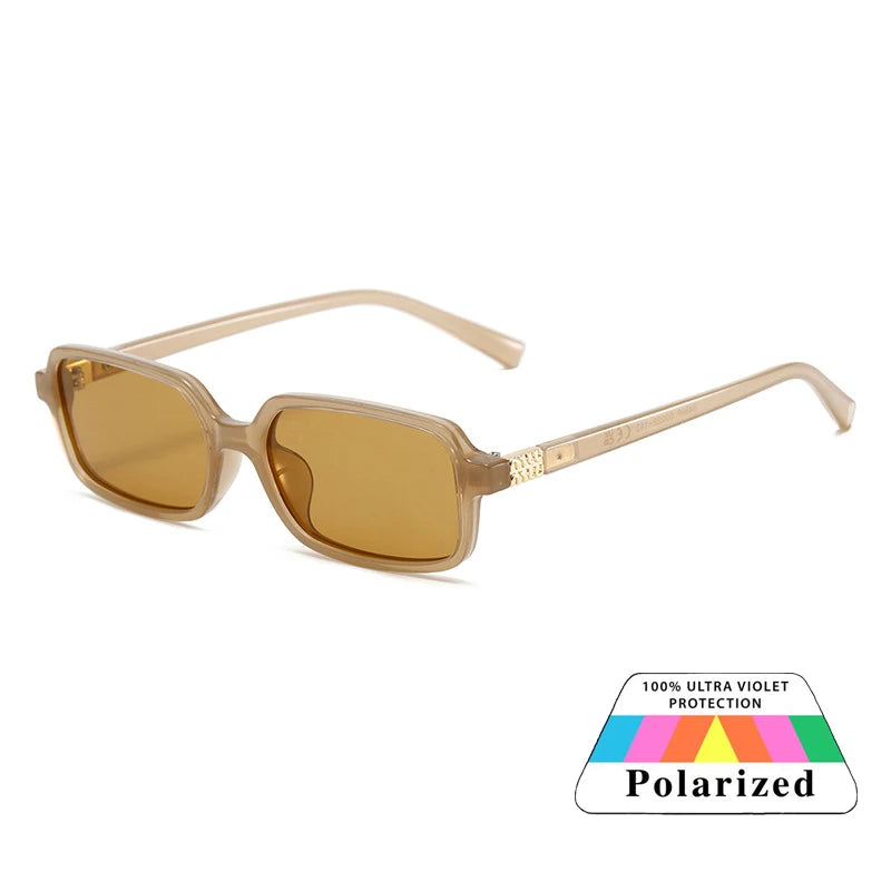 Polarized Small Square Sunglasses Men Women Driving Shades Uv400 Fashion Retro Vintage Sun Glasses Summer Trendy Travel Eyewear