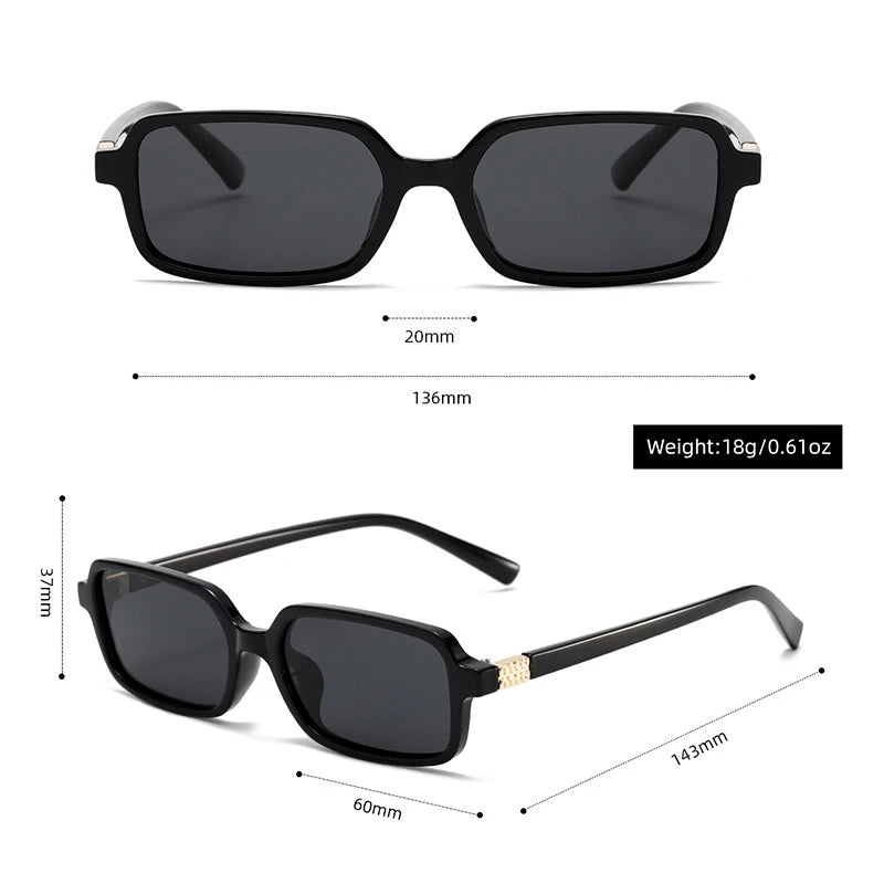 Polarized Small Square Sunglasses Men Women Driving Shades Uv400 Fashion Retro Vintage Sun Glasses Summer Trendy Travel Eyewear