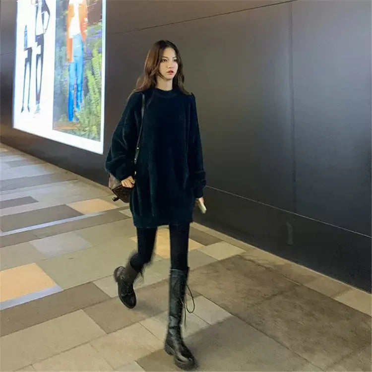 Women Sweater Womens Winter Sweaters Pullover Traf Female Knitting Overszie Long Sleeve Loose Knitted Outerwear Ropa De Mujer