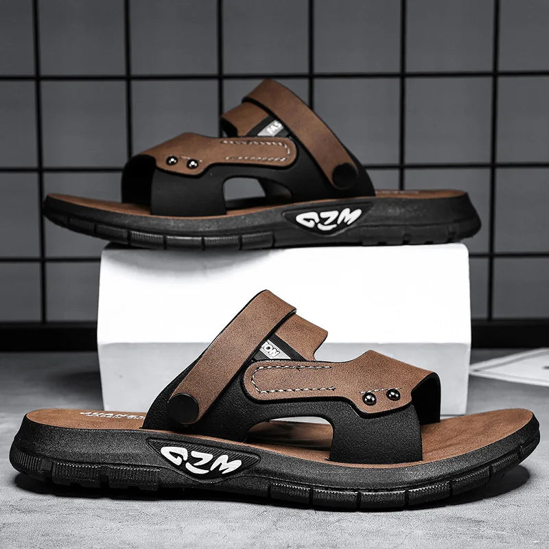 YRZL Men Slides Summer Comfortable Slippers Sandals for Men Soft Lightweight Breathable Casual Beach Shoes Indoor Outdoor Slides