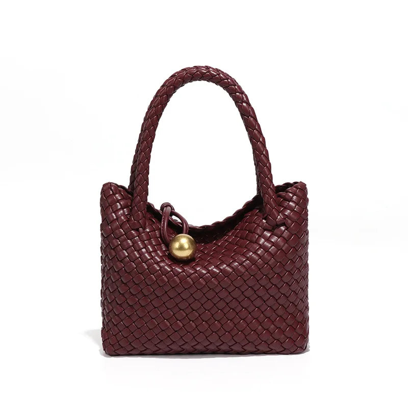 Woven Shoulder Bag for Women Crossbody Tote Bag for Women Small Handbag Vegan Leather Purse Tote Handbag Hobo Bag
