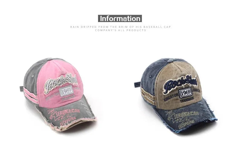 Retro Letter Embroidery Baseball Caps Spring Summer Men Women Cotton Adjustable Casual Hat Hip Hop Streetwear Sun Hats y2k hat
