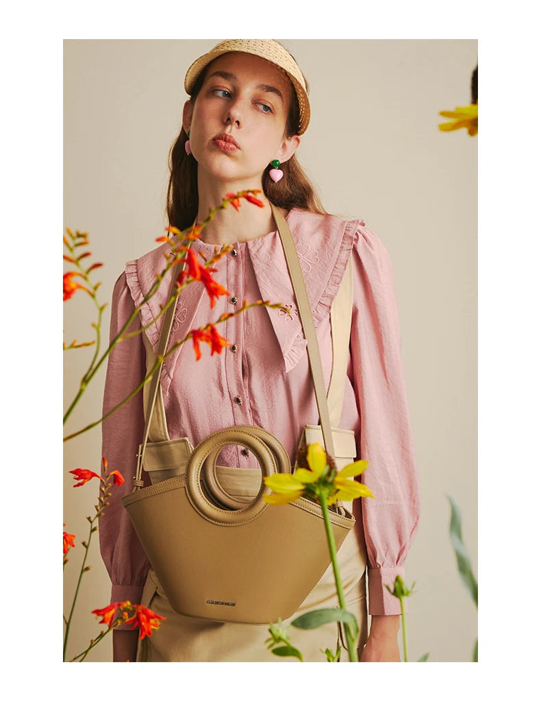Amazing Song Shell Bag Handbag Niche Leather Ol Cross-Body Bag
