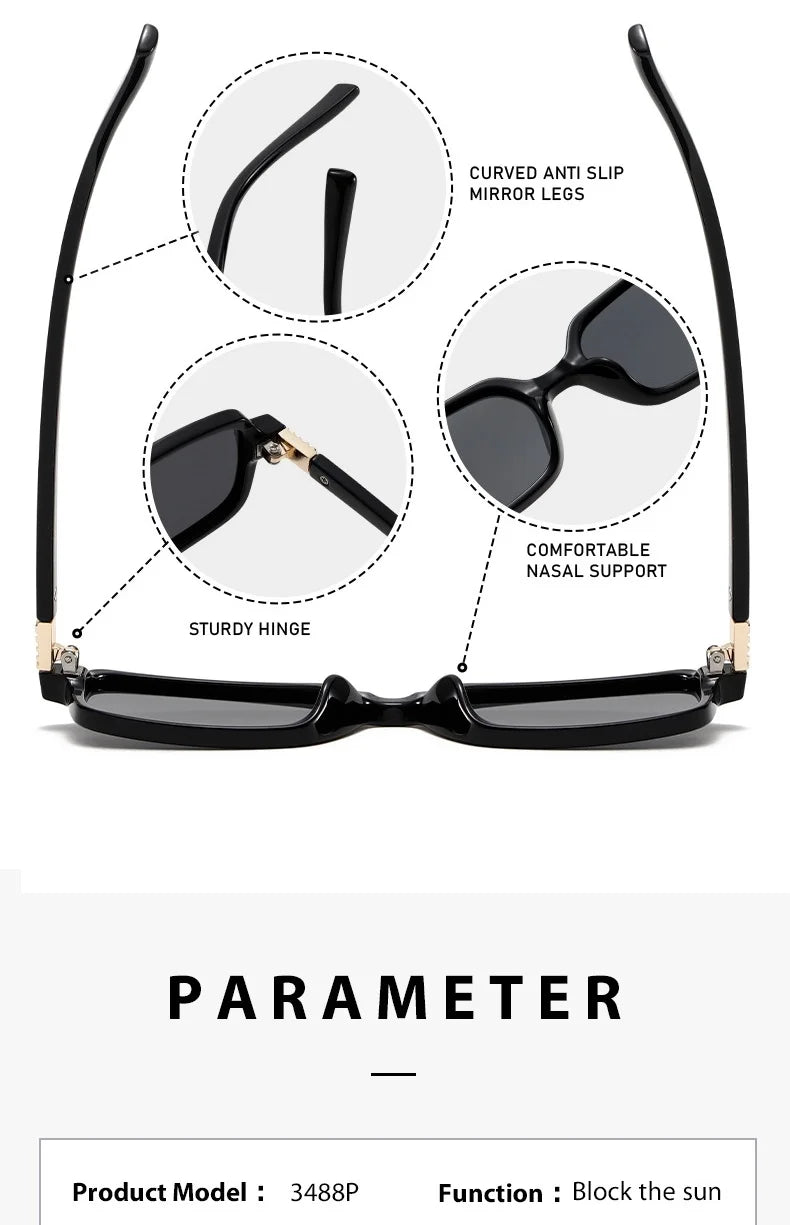 Polarized Small Square Sunglasses Men Women Driving Shades Uv400 Fashion Retro Vintage Sun Glasses Summer Trendy Travel Eyewear