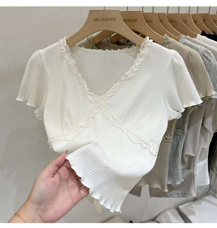 Summer Women T Shirt T-Shirt Woman Clothes Tops Tshirt Female Crop Top Tees Y2k Para Mujer Ropa De Mujer Roupas Feminina Traf