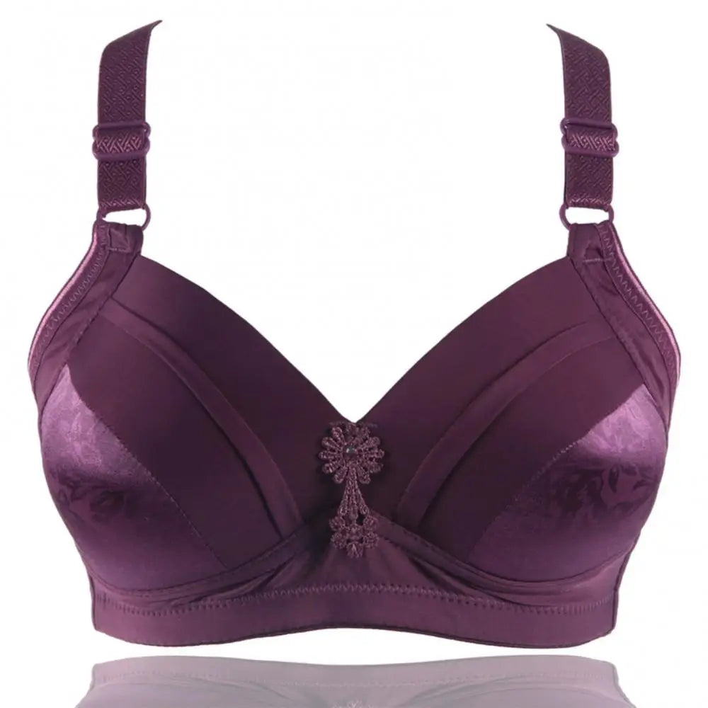 Women's Bra Top Sexy Wireless Floral Print Underwear Push Up Breathable Cotton Bra Bralette Adjustable Large size Seamless Bras