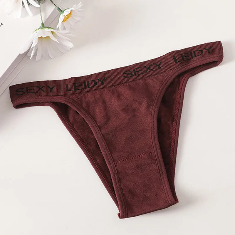 Letter Belt Brazilian Panties Women Seamless Underwear Female Underpants Sexy Briefs Lingerie Comfy Intimates