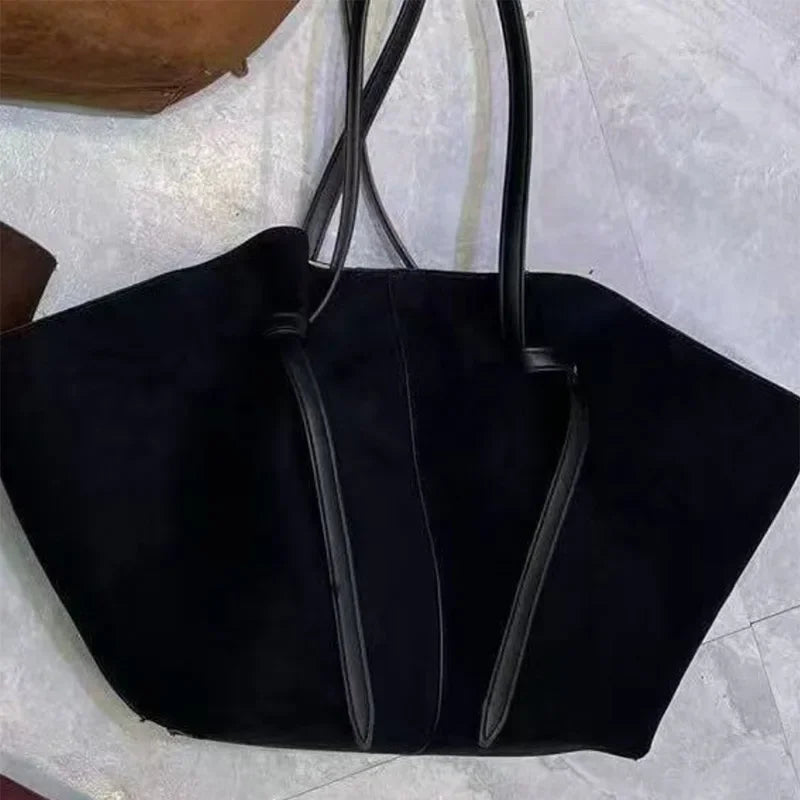 Women's Shoulder Bag Suede Nubuck Large Capacity Hand-held Wing Tote Bag Designer Long Shoulder Strap Shopping Roomy Bags New