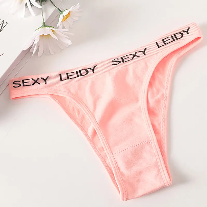 Letter Belt Brazilian Panties Women Seamless Underwear Female Underpants Sexy Briefs Lingerie Comfy Intimates