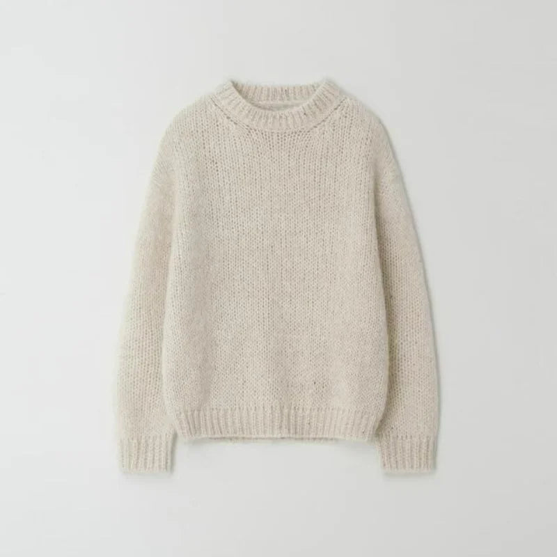 Women 24th Autumn and Winter New Mohair Sweater Lazy Feeling Loose Wool Sweater Top