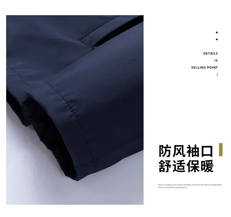 Business Casual Jacket Dad Outer Suit Coat New Men's Middle-aged and Elderly Stand-up Collar Plus Size Spring and Autumn