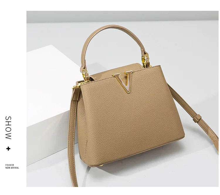 New Summer Versatile Women's Bag High-end Sense Exquisite Handbag Soft Leather Crossbody Commuter Bags Luxury Fashion