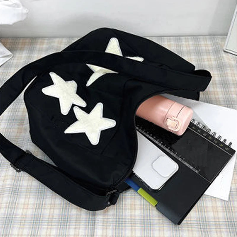 Men and women's commuting bags - simple, niche, retro, girlish cross-body bag made of canvas fabric