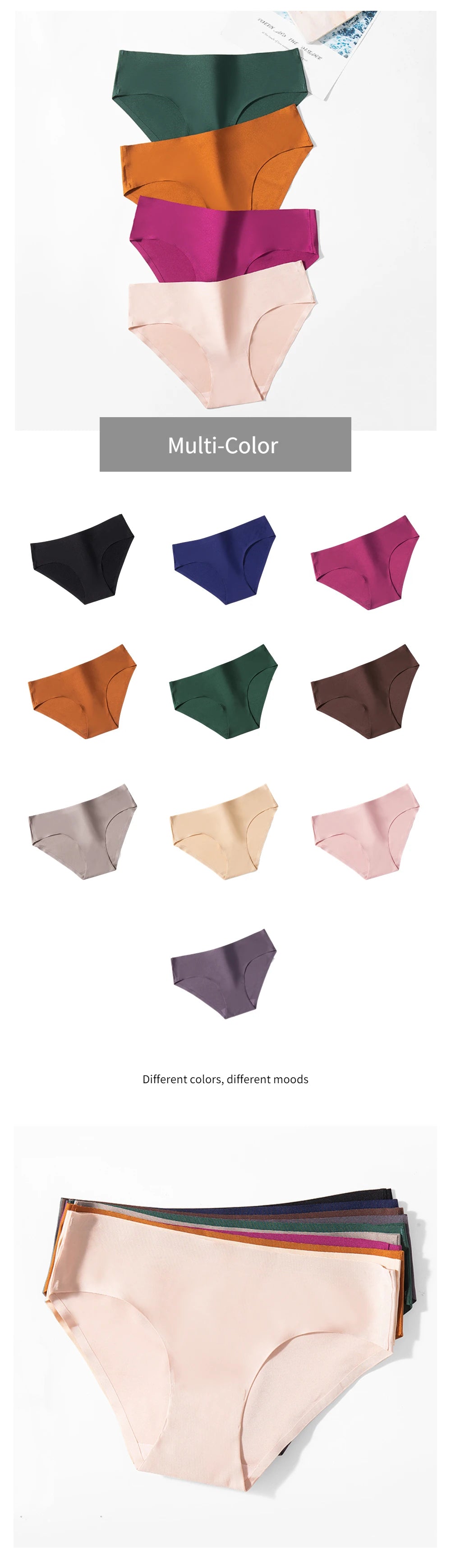 WarmSteps M-XXL Plus Size Briefs Seamless Women's Panties Women Underwear Ice Silk Intimates Lingerie for Woman Sexy Culottes