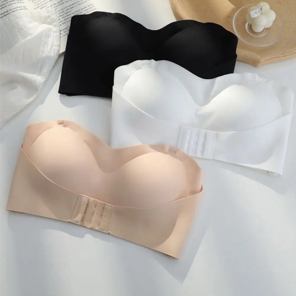 Wireless Strapless Bra Plus Size Non Slip Push Up Wedding Brassiere Big Breasts Sexy Lingerie Women