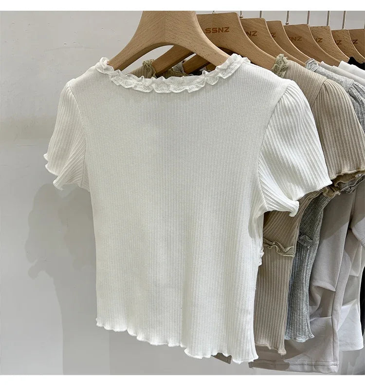 Summer Women T Shirt T-Shirt Woman Clothes Tops Tshirt Female Crop Top Tees Y2k Para Mujer Ropa De Mujer Roupas Feminina Traf