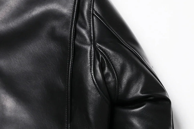 2025 New Embroidery Sheepskin Jacket Men's Natural Genuine Leather G1 Air Force Pilots Coat Thicken Warm Soft Clothes