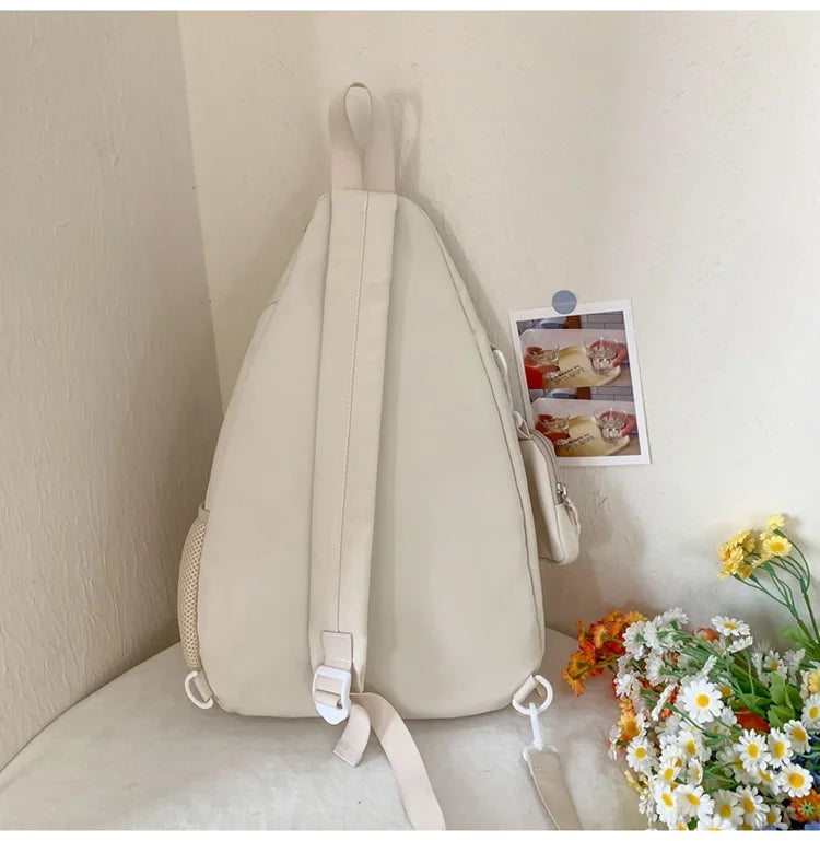 Casual Travel Transparent Zipper Shoulder Bag Vintage Women All Match Simple Ita Bag Y2K Girls Fashion Crossbody Bags Handbags