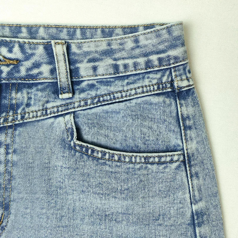 2024 New Elegant Long Denim Skirt Ladies Arrival Retro Casual Cotton Blue Street Ladies Loose Washed A-Line Skirt