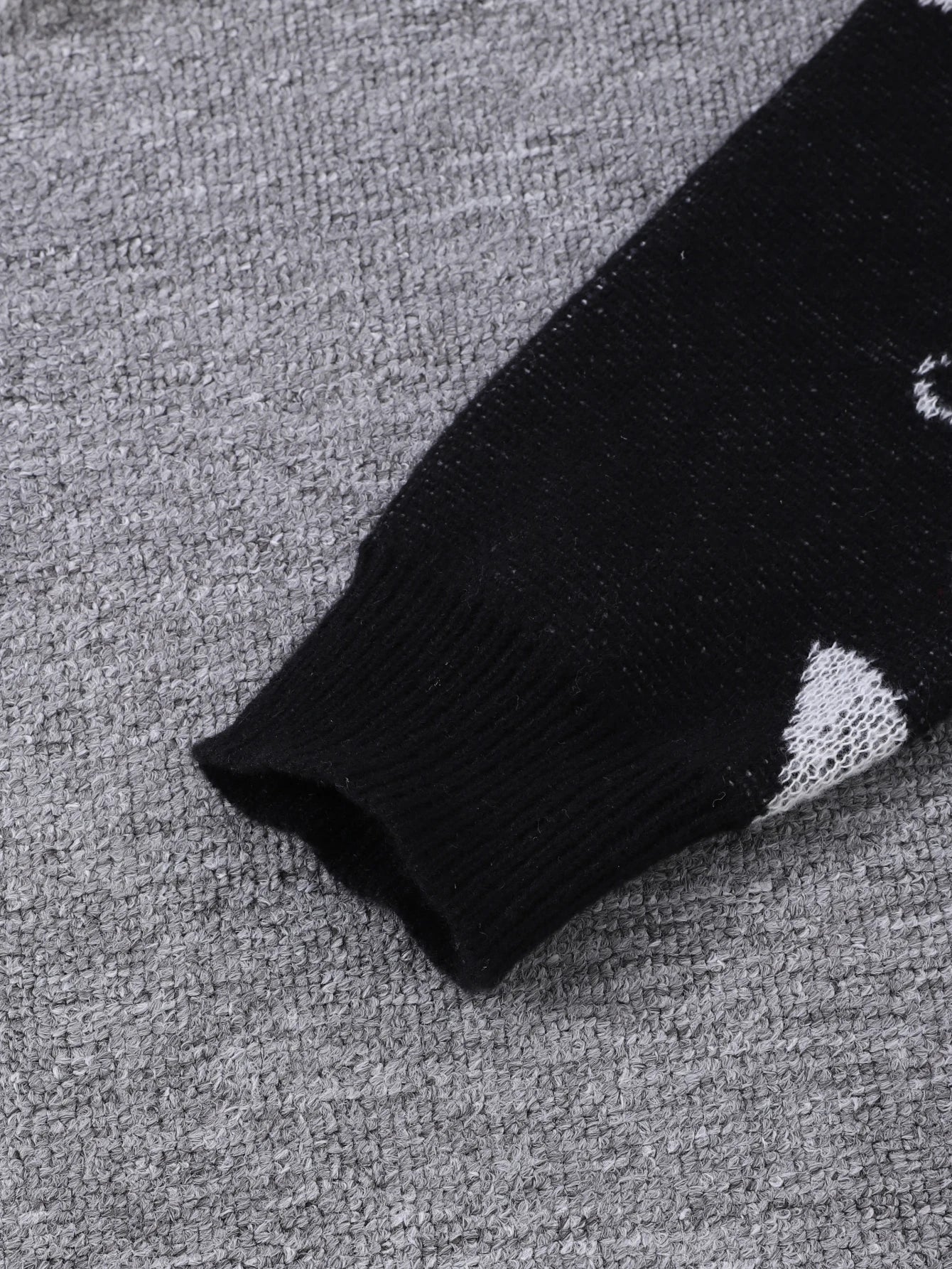 New Popular Spring & Fall Astronaut Star-Picking Jacquard Pattern Pullover Sweater Casual Round Neck Contrast Color Knitted Men'