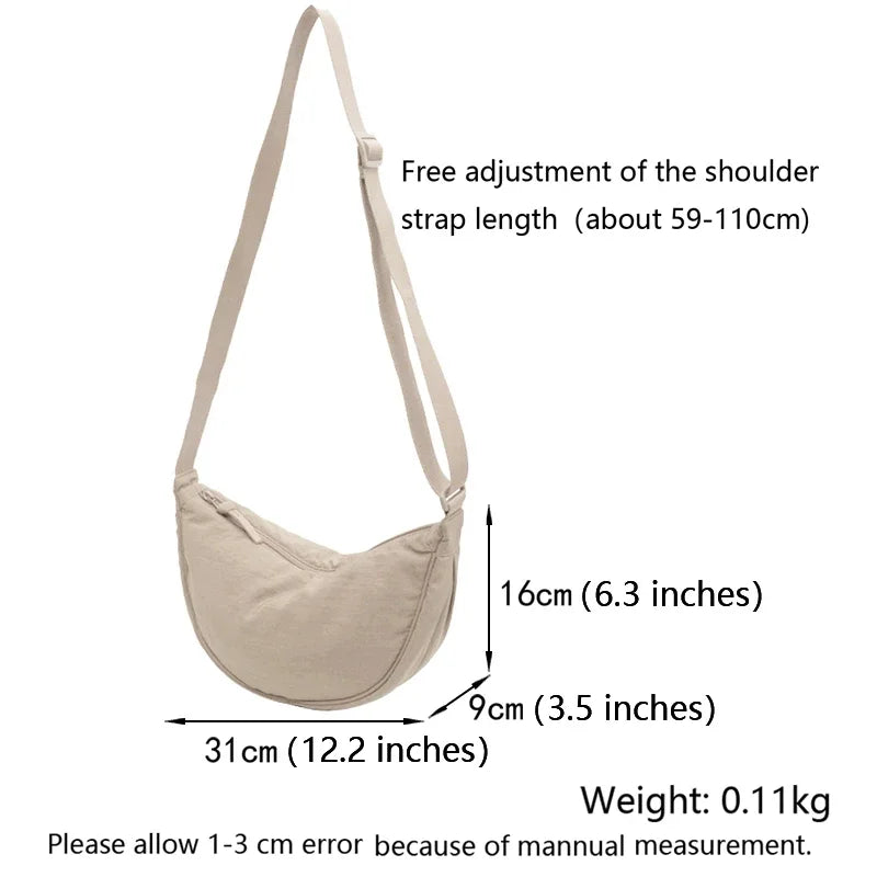 Summer New Nylon Waterproof All-match Messenger Bag Dumpling Bag Men and Women Multi-color High-quality Shoulder Bags