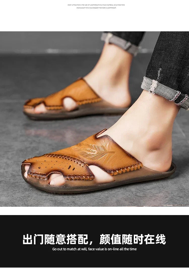 Men's Summer Sandals for Men Shoes Comfortable Man Sandal Low Price Shoe Replicas Luxury Brands Shoes Casual Sneakers Slippers