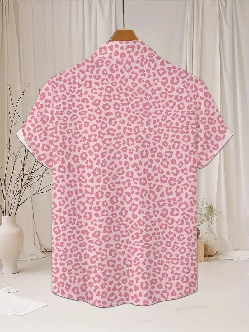 Short-sleeved printed shirt, suitable for both men and women. 3D pattern design. Summer fashion style shirt.