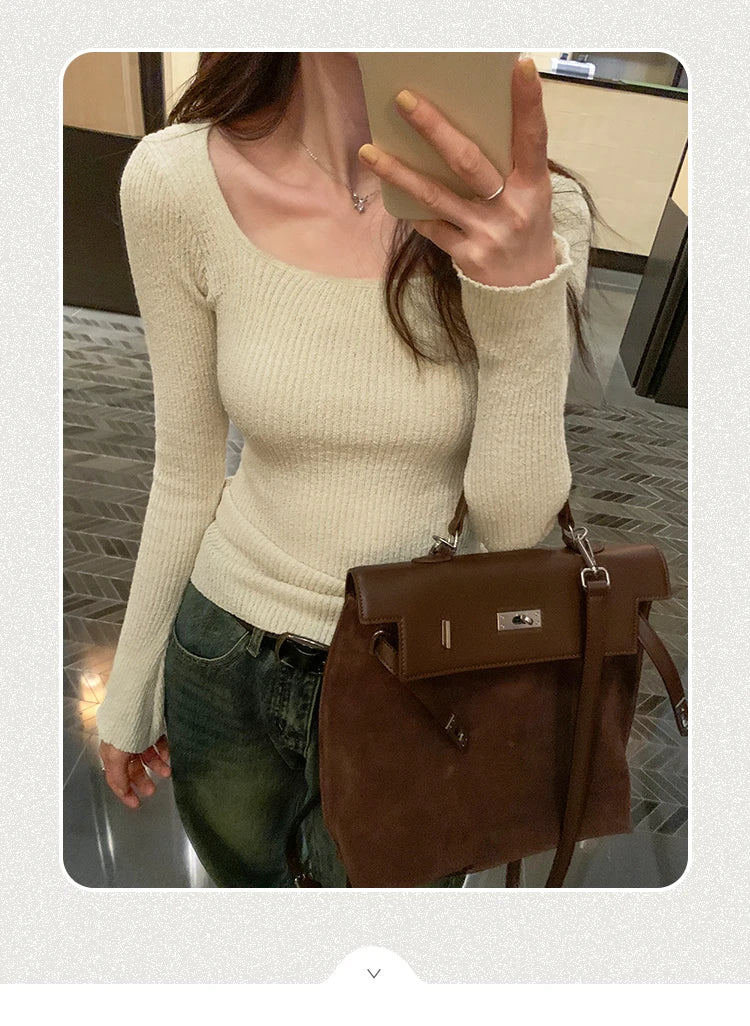Women Sweater Womens Winter Sweaters Pullover Traf Female Knitting Overszie Long Sleeve Loose Knitted Outerwear ropa de mujer