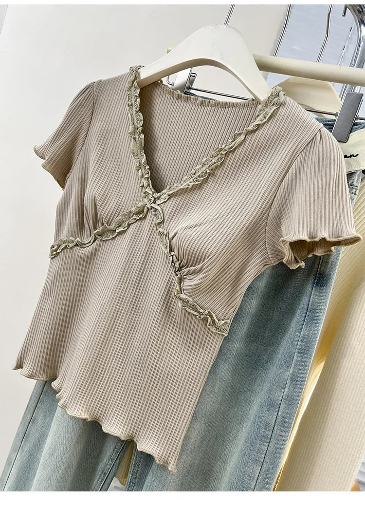 Summer Women T Shirt T-Shirt Woman Clothes Tops Tshirt Female Crop Top Tees Y2k Para Mujer Ropa De Mujer Roupas Feminina Traf