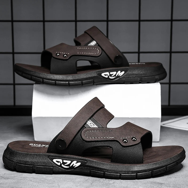 YRZL Men Slides Summer Comfortable Slippers Sandals for Men Soft Lightweight Breathable Casual Beach Shoes Indoor Outdoor Slides