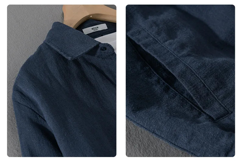 Spring and Autumn New Comfortable Linen Mens Jacket Loose Simple Casual Youth Versatile Cotton Linen Men Clothing FY202