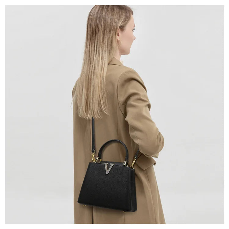 New Summer Versatile Women's Bag High-end Sense Exquisite Handbag Soft Leather Crossbody Commuter Bags Luxury Fashion