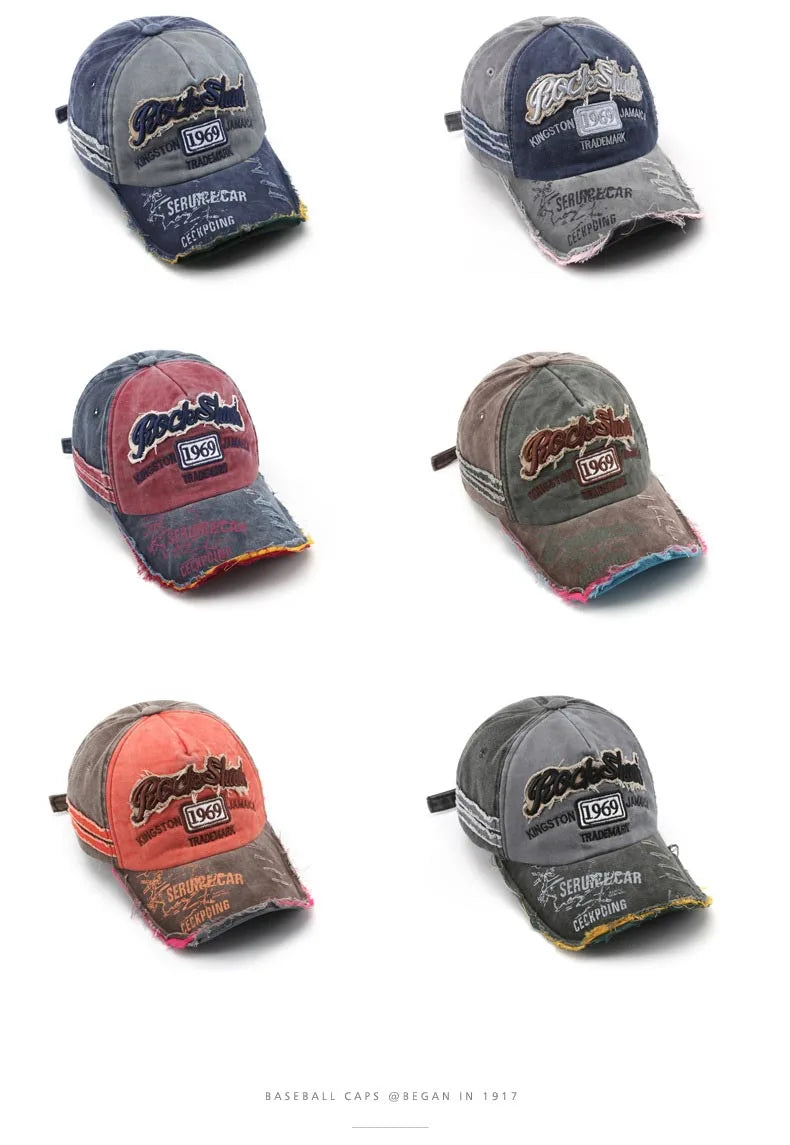 Retro Letter Embroidery Baseball Caps Spring Summer Men Women Cotton Adjustable Casual Hat Hip Hop Streetwear Sun Hats y2k hat