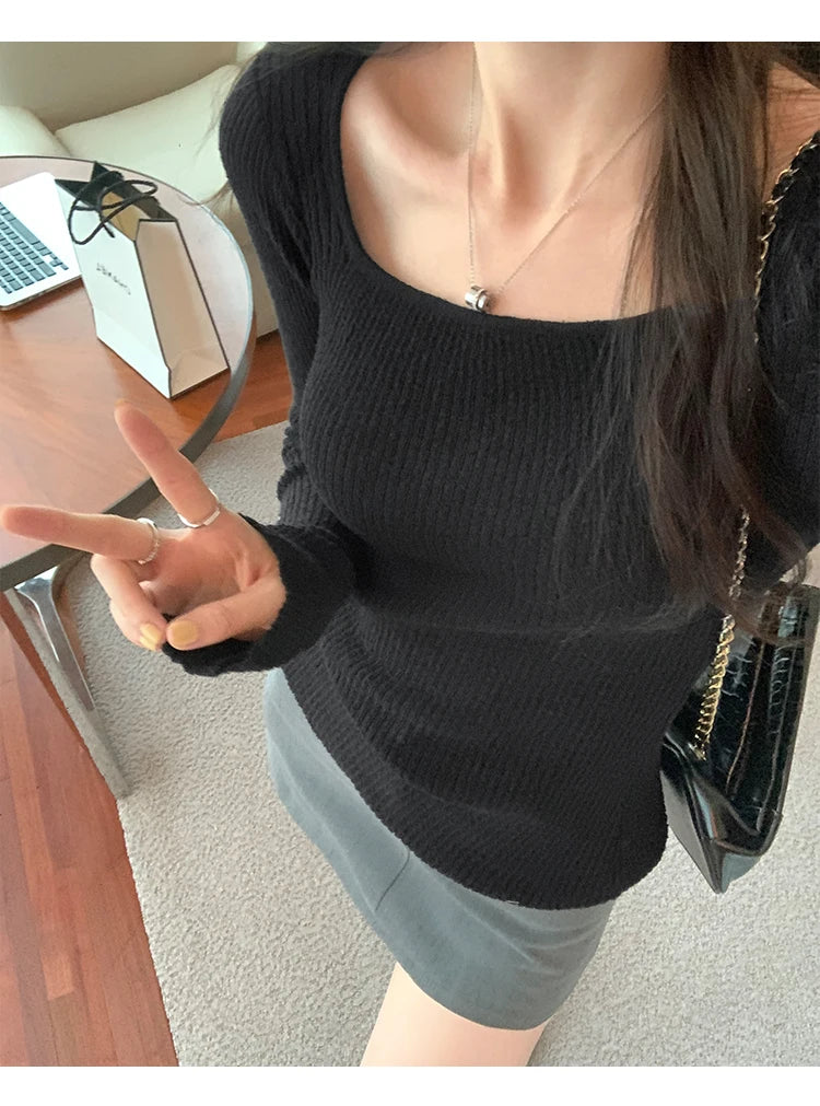 Women Sweater Womens Winter Sweaters Pullover Traf Female Knitting Overszie Long Sleeve Loose Knitted Outerwear ropa de mujer