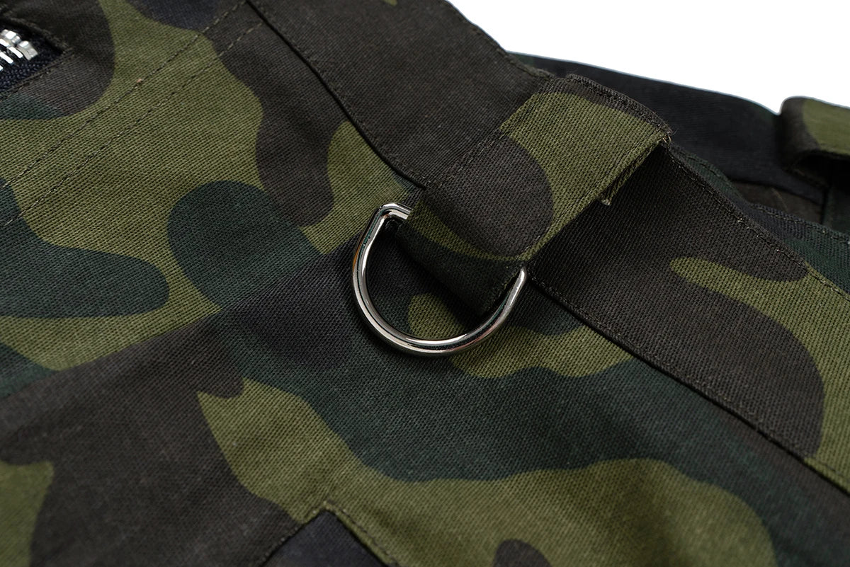 Color Match Multi-pockets Camouflage Cargo Pants for Men and Women Streetwear Patchwork Baggy Overalls Wide Leg Loose Trousers