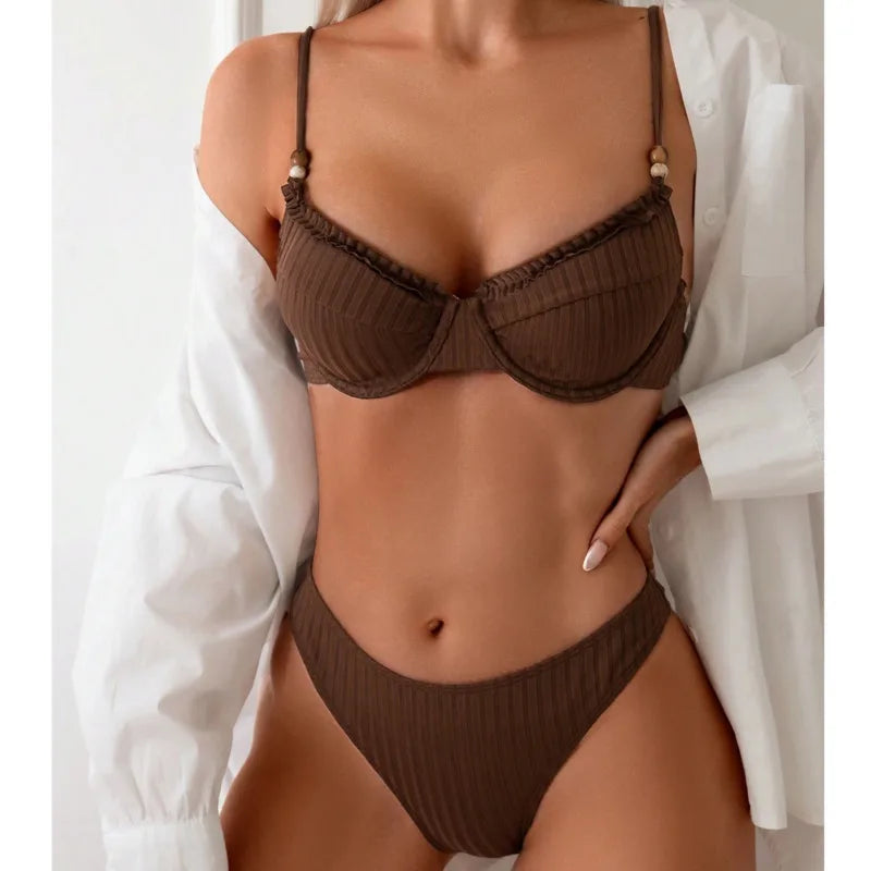 Summer Sexy Bikinis Female Swimsuits Women Swimwear Push Up Swim Wear Bathing Suits Girls Brazilian Bikini Set Beach Pool Bather