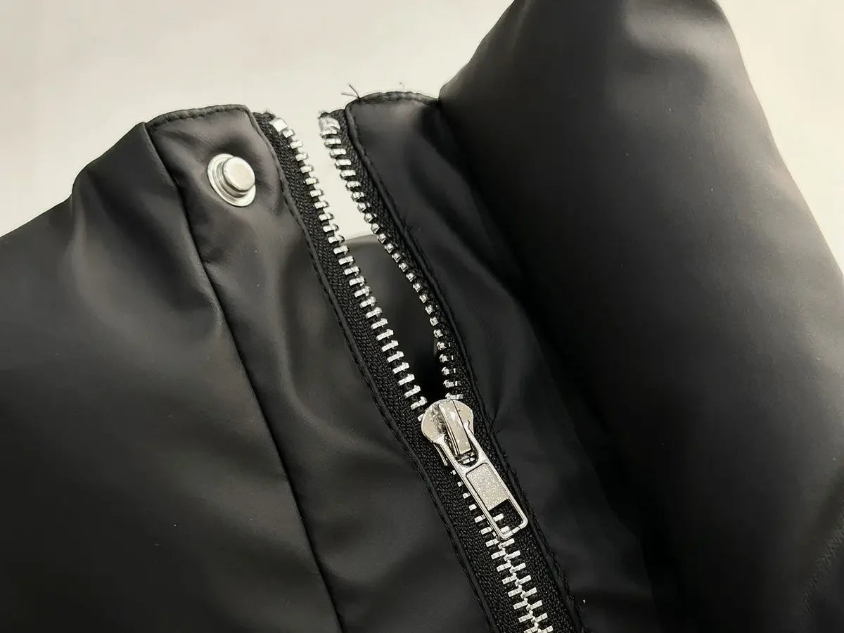 American Style Winter Thickened PU Leather Loose Short Cotton Jacket Men's Stand Collar Special High Quality Couple Cotton Cloth