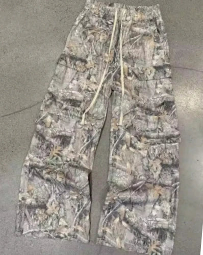 Multi-Pocket Camouflage Loose Straight Leg Wide Leg Pants Hip Hop Trend Casual Pants Harajuku Style Y2k Pants Streetwear