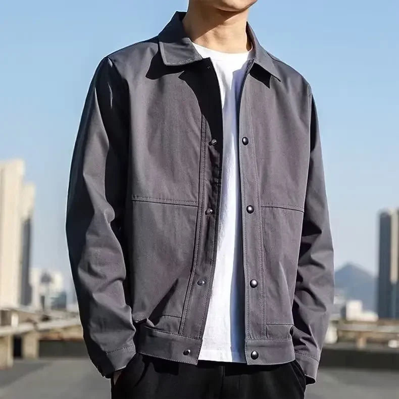 Casual Collared Men's Jacket Hot Sale Of The Season New Style British Style Versatile Spring Autumn Youth Casual Fashionable Mal