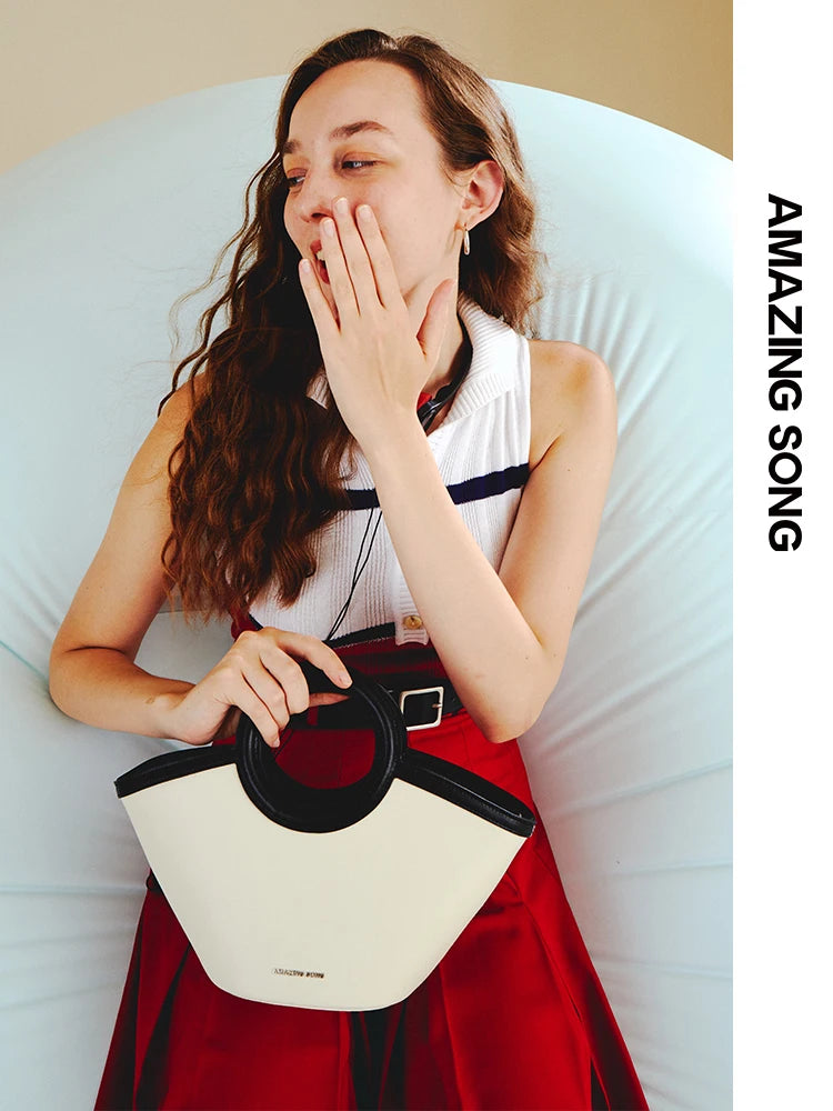 Amazing Song Shell Bag Handbag Niche Leather Ol Cross-Body Bag
