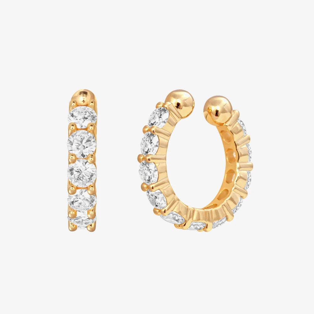 CANNER White Zircon Simple Love Round Earring For Women 925 Sterling Silver Earrings Hoops Pendiente Plata Piercing Gold Jewelry