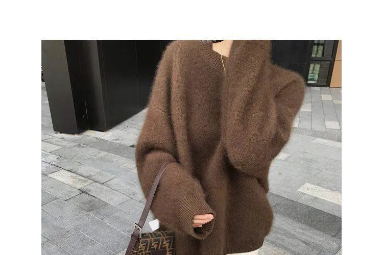 Women Sweater Womens Winter Sweaters Pullover Traf Female Knitting Overszie Long Sleeve Loose Knitted Outerwear Ropa De Mujer