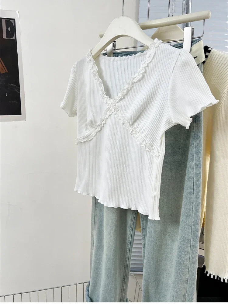 Summer Women T Shirt T-Shirt Woman Clothes Tops Tshirt Female Crop Top Tees Y2k Para Mujer Ropa De Mujer Roupas Feminina Traf